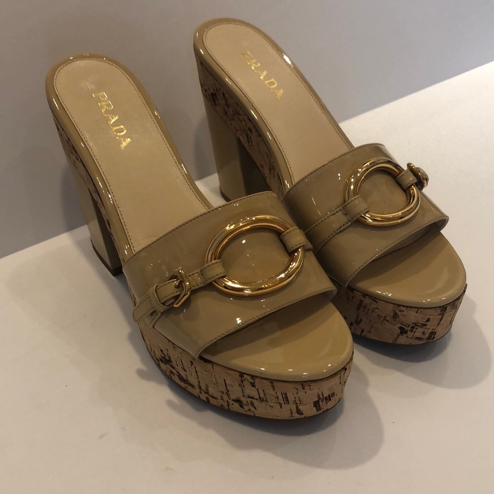 Prada Platforms, Cream, 9.5 B